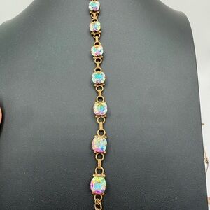 SORRELLI Gold and Multicolor Stone Bracelet